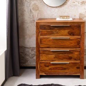 Comoda cu 4 sertare din lemn masiv PURE 100cm - Img 8