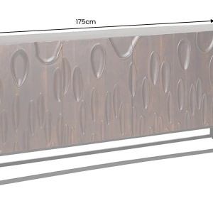Comoda cu model 3D, Lemn Salcam, Maro, DUNE 175cm - Img 6