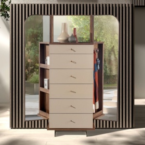 Comoda cu oglinda, sertar cu spatiu pentru ceasuri si bijuterii Chiffonier - Img 10