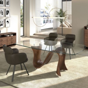 Comoda design LUX cu sertare Walnut Veneer - Img 9