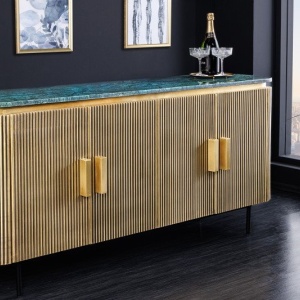 Comoda design retro cu blat din marmura Veneziano 160cm - Img 4