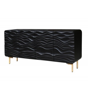 Comoda din lemn de mango Lagoon 160cm, negru