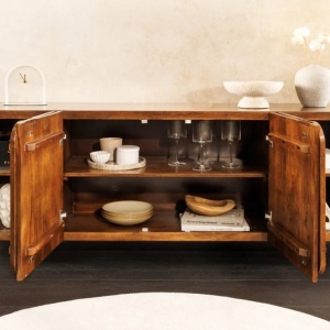Comoda din lemn de mango maro BRASIL 175cm - Img 6