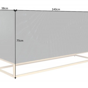 Comoda din lemn de mango Scorpion 140cm, negru - Img 7