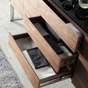 Comoda eleganta design LUX Walnut/Black AC-191-M - Img 5