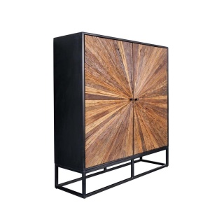 Comoda inalta design industrial vintage Barracuda 120cm, maro