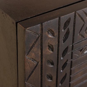 Comoda lemn de mango relief 3D TRIBAL 180cm - Img 7