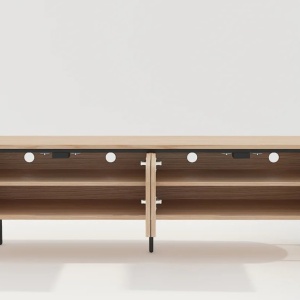 Comoda TV cu furnir de stejar ATELIER 200cm - Img 5