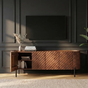 Comoda TV cu model 3D tip fagure ADLON 160cm - Img 13