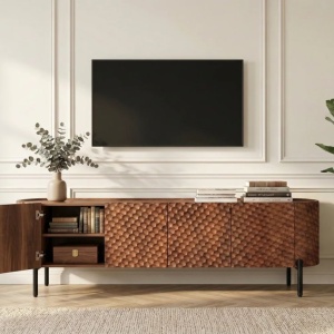 Comoda TV cu model 3D tip fagure ADLON 200cm - Img 2