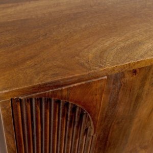 Comoda TV cu model optic 3D, Lemn mahon maro, ART DECO 170cm - Img 2