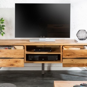Comoda TV design industrial Living Edge 160cm, stejar salbatic - Img 4