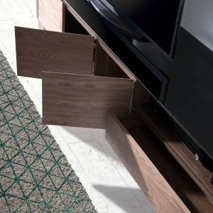 Comoda TV eleganta design LUX Walnut/Black AC-191-F - Img 7