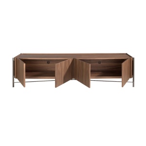 Comoda TV moderna design LUX Walnut and Black - Img 4