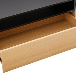 Comoda TV suspendata LOFT 160cm natur/ negru - Img 7
