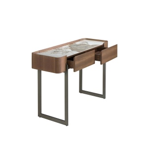 Consola 2 sertare deosebita design LUX Walnut-Marble - Img 7