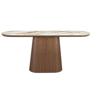 Consola cu blat din marmura portelanata Walnut 180x45cm - Img 3