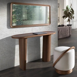 Consola design LUX Oval Walnut
