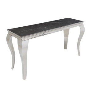 Consola MODERN BAROCK 140cm crom/ negru A-44367 VC
