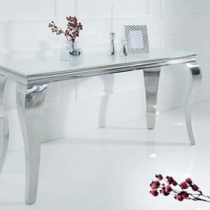Consola Modern Barock 145cm, alb/ argintiu - Img 7
