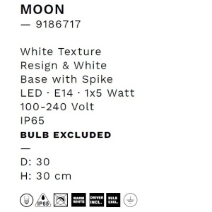 Corp cu tarus iluminat exterior decorativ IP65 MOON D-30cm 238394 universul-luminii.ro