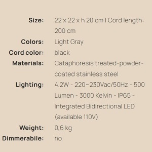 Corp de iluminat LED exterior, IP65, BANG STEP LIGHT SMALL Anthracite 170374 universul-luminii.ro