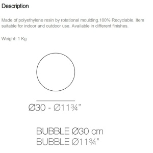 Corp de iluminat RGBW LED decorativ exterior Bubbles diametru 30cm 77944 universul-luminii.ro