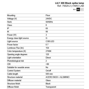 Corp iluminat exterior decorativ cu tarus LILY 300 - Img 11