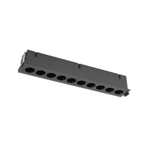 Corp incastrabil cu 10 spoturi LED BLAU negru