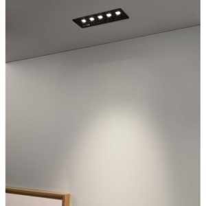 Corp incastrabil tavan fals cu 5 spoturi LED SWAN negru NVL-9232127 83674 universul-luminii.ro