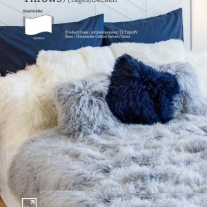 Covor din blana de oaie Tibetan Long Wool Single 150x180cm - Img 9