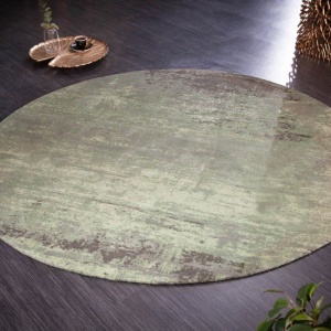 Covor rotund din bumbac Modern Art 150cm, verde bej - Img 6