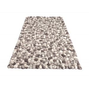 Covor tesut manual din lana, Organic 200x120cm, gri