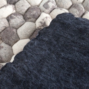Covor tesut manual din lana, Organic 200x120cm, gri - Img 2