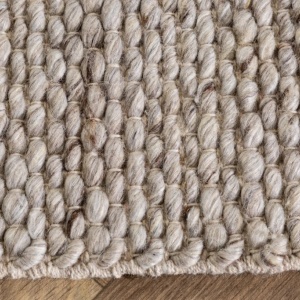 Covor WOOL 240x160cm gri argintiu din lana - Img 4