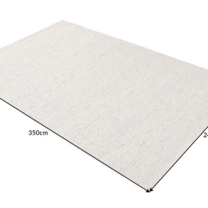 Covor WOOL XXL 350x240cm gri argintiu din lana - Img 7