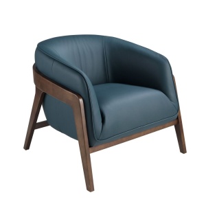Fotoliu cu design modern piele naturala Petrol blue - Img 8