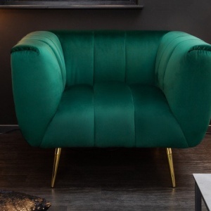 Fotoliu design elegant Noblesse, verde smarald - Img 3