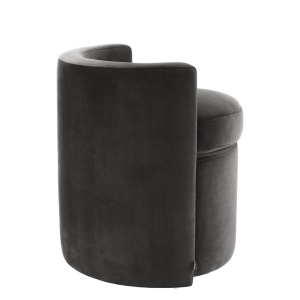 Fotoliu design LUX Arcadia, catifea gri inchis 113161 HZ - Img 3