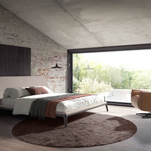 Fotoliu design LUX cu functia relax Cowhide brown leather - Img 4
