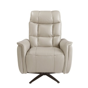 Fotoliu design LUX cu functia relax Cowhide Grey leather - Img 7