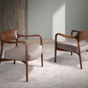 Fotoliu design modern din lemn tapitat din piele eco Mink - Img 6