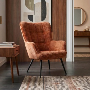 Fotoliu design nordic SCANDINAVIA maro rustic