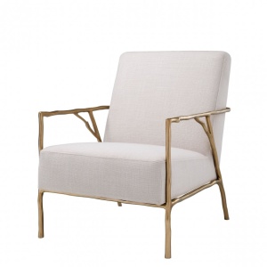 Fotoliu elegant design LUX Antico panama natural-auriu 113414 HZ