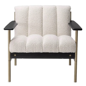 Fotoliu elegant design LUX Elan, Boucle crem - Img 2