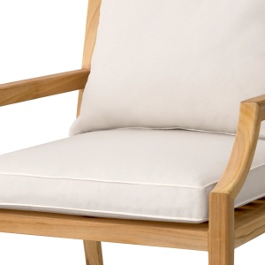 Fotoliu elegant pentru exterior design LUX Hera natur / flores off-white - Img 6
