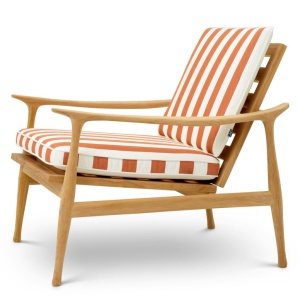 Fotoliu elegant pentru exterior design LUX Manzo natur / florent orange - Img 4