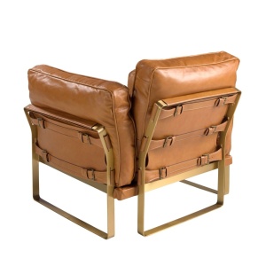Fotoliu LUX design italian Cowhide camel - Img 3