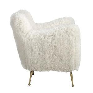 Fotoliu LUX design italian, White long pile - Img 2