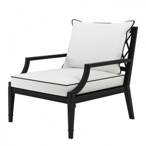Fotoliu pentru interior si exterior Bella Vista, negru 113646 HZ